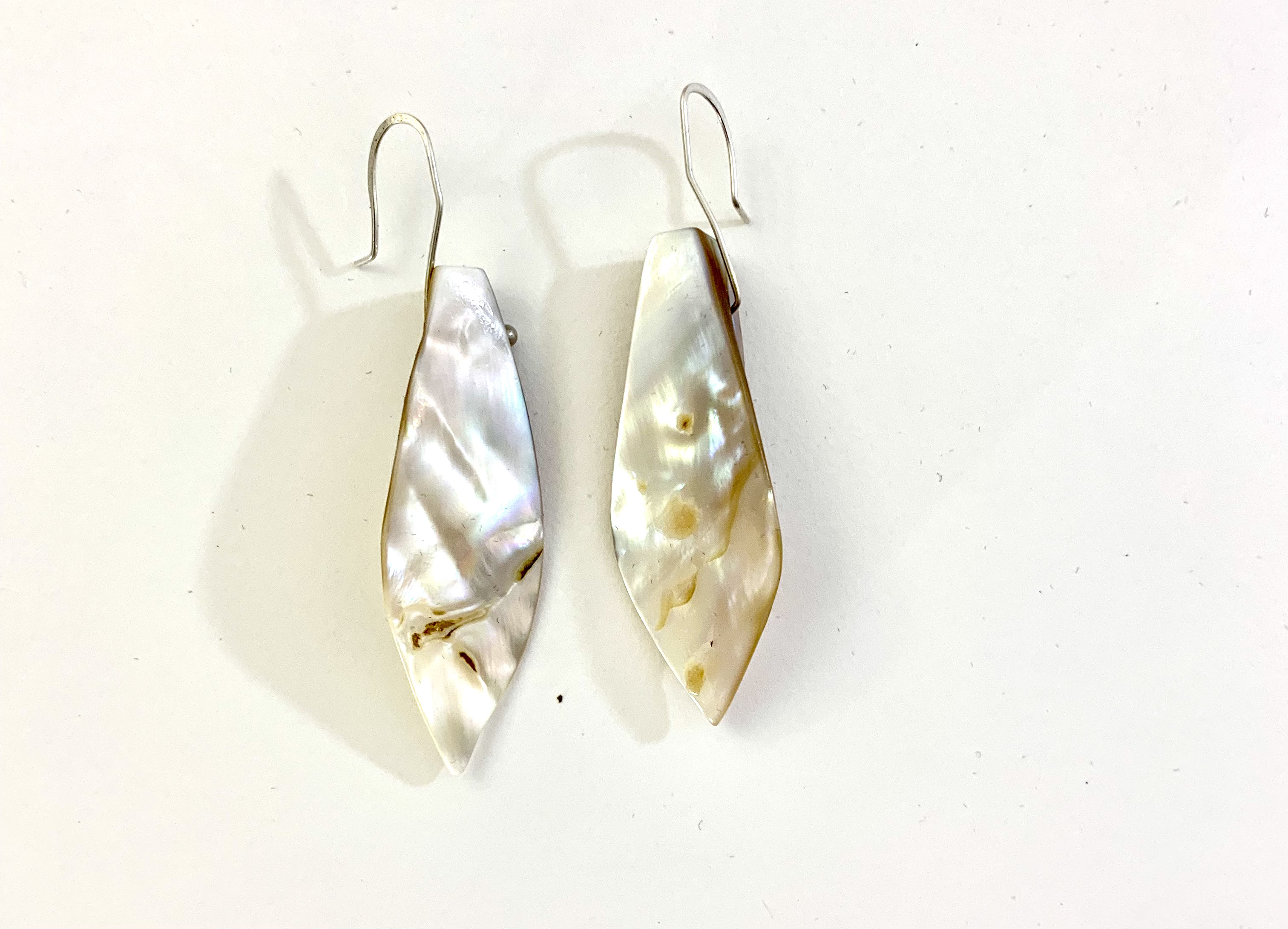 Large Mother of Pearl Shell Earrings