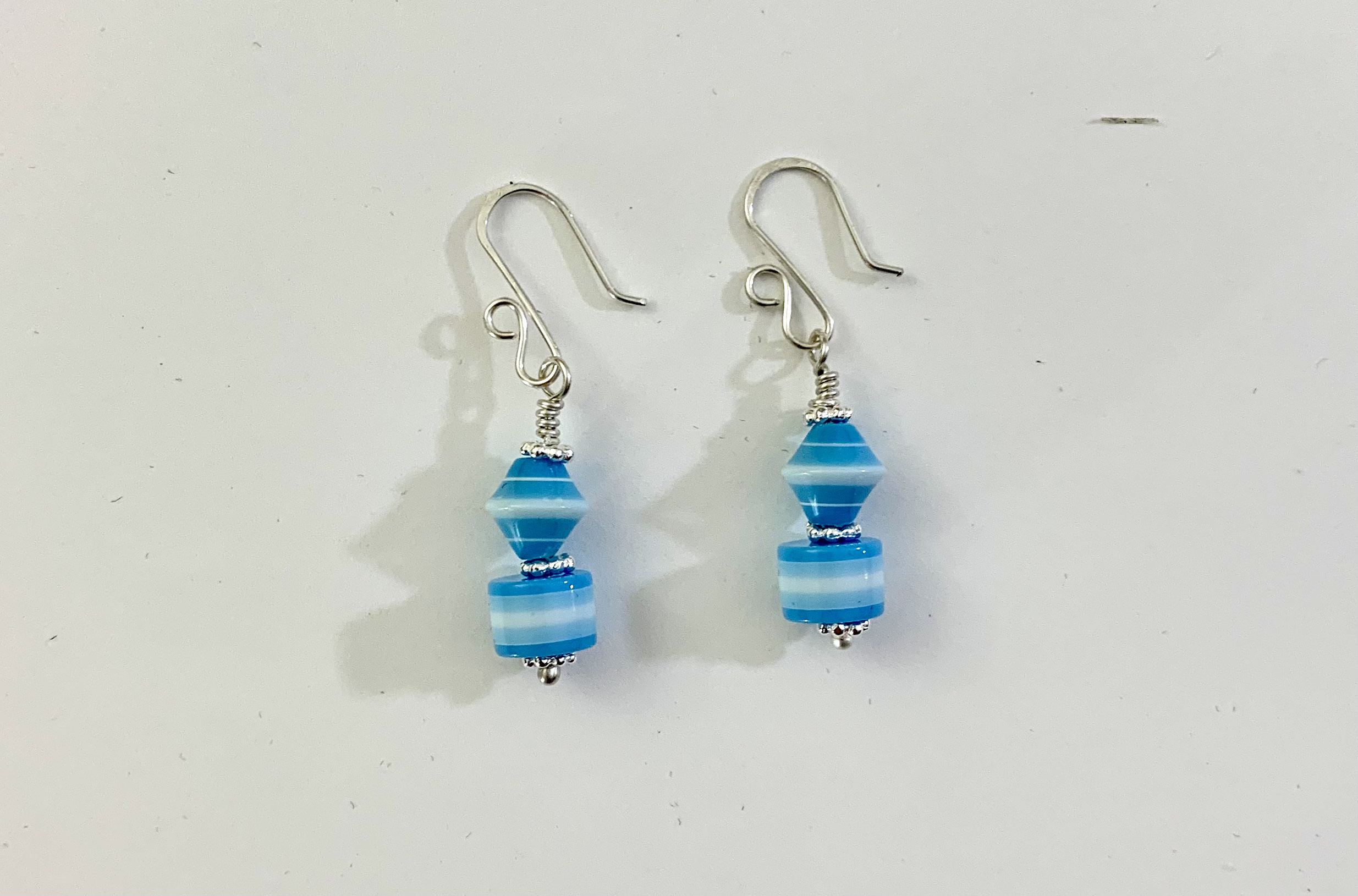 Turquoise-striped Earrings